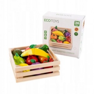 ECOTOYS - drewniane magnetyczne owoce do krojenia (Z3542)