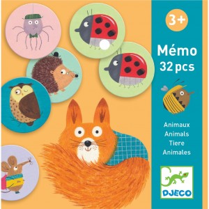 Djeco - gra pamięciowa Memo Zwierzątka 32 el. (Z2319)