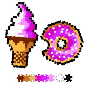 Fat Brain Toys - Jixelz Puzzelki Pixelki - Słodkości 700 elementów (Z0013)