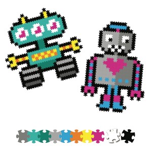 Fat Brain Toys - Jixelz Puzzelki Pixelki - Roboty 700 elementów (Z2816)