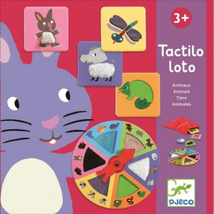 Djeco - gra edukacyjna - Tactilo Loto - Ruletka - Zwierzęta (Z2318)