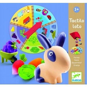 Djeco - gra edukacyjna - Tactilo Loto - Ruletka - Farma (Z3996)