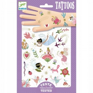 Djeco - tatuaże dla dzieci - Przyjaciele wróżki - metaliczne (Z2331)