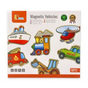 VIGA - drewniane magnesy - Pojazdy (Z3943)