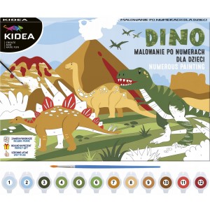 KIDEA - Malowanie po numerach - Dinozaury (Z4264)